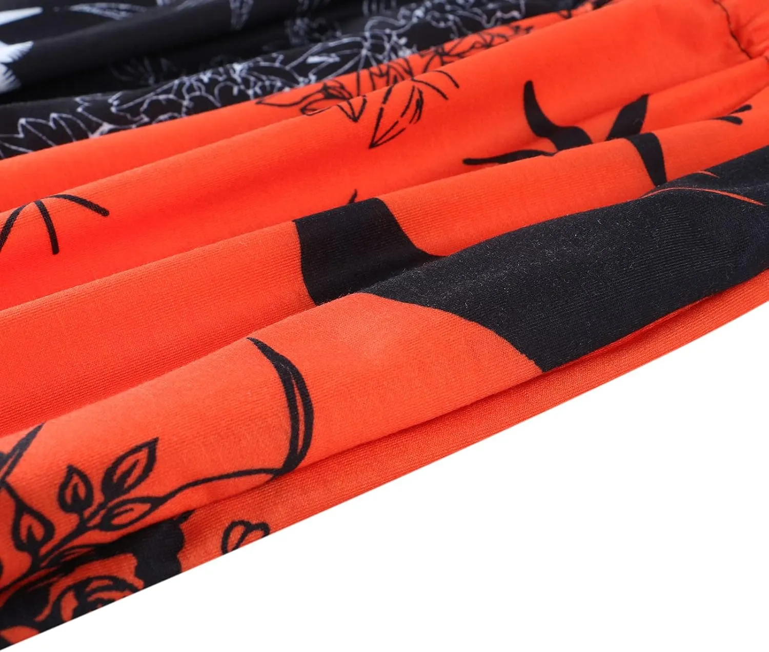 Amuver Women's Boho Hippie Harem Pants High Smocked Waist Printed Patchwork Sweatpants Yoga 90S Goth Baggy Casual Trousers