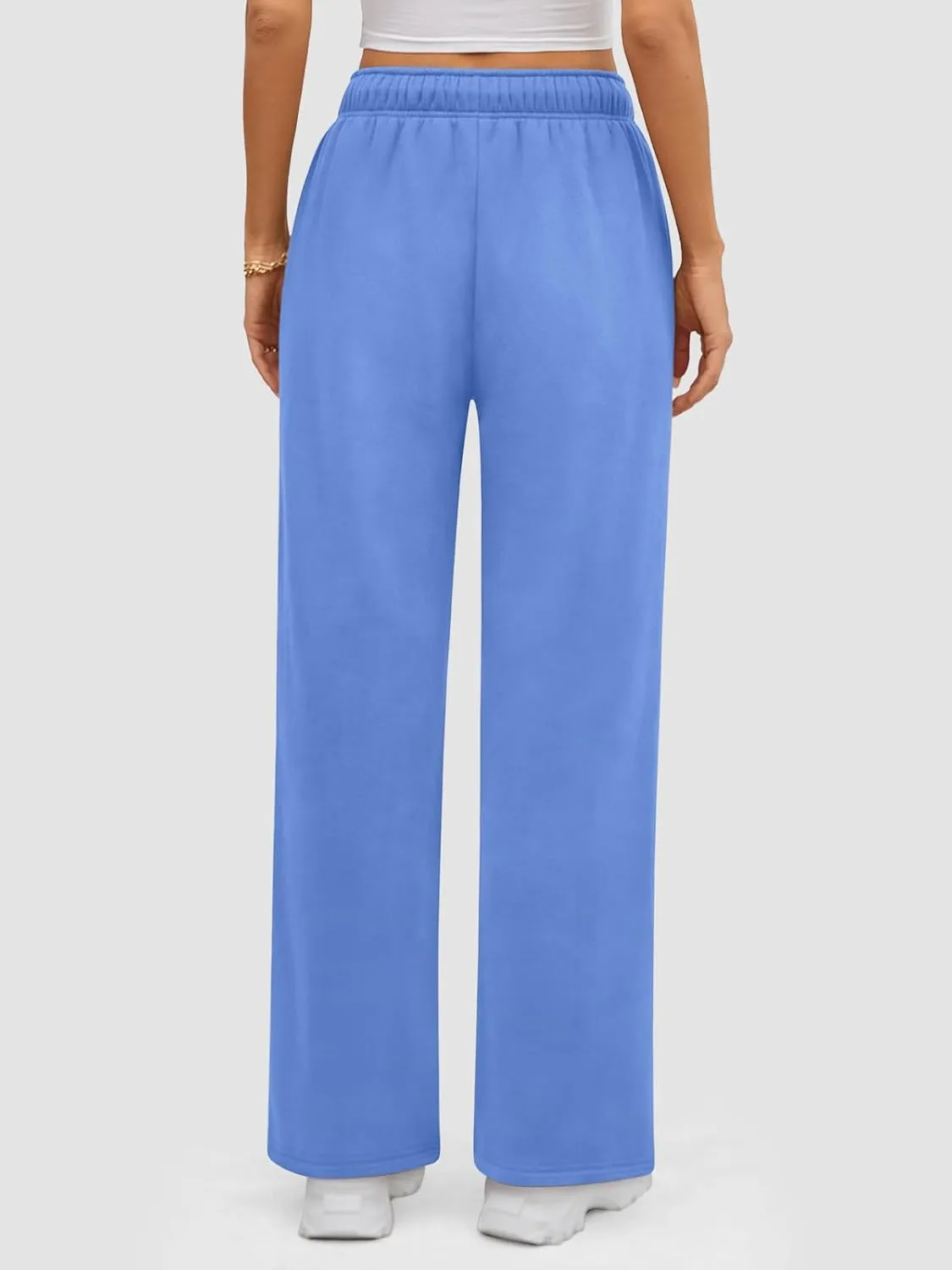 ATHMILE Womens Sweatpants 2025 Baggy Wide Fleece Lined Straight Leg Pants