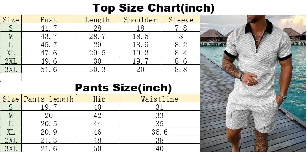 BIRW Mens Short Sets 2 Piece Outfits Polo Shirt Fashion Summer Tracksuits Casual Set Short Sleeve and Shorts Set for Men