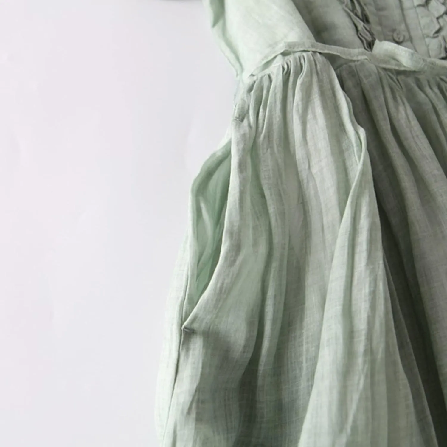 Cotton Linen Dresses for Women 2025 Maxi Button Down A Line Dress Trendy 3/4 Sleeve Swing Flowy Dress Summer Dress