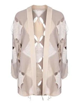 Cotton Patch Point Beige Cardigan