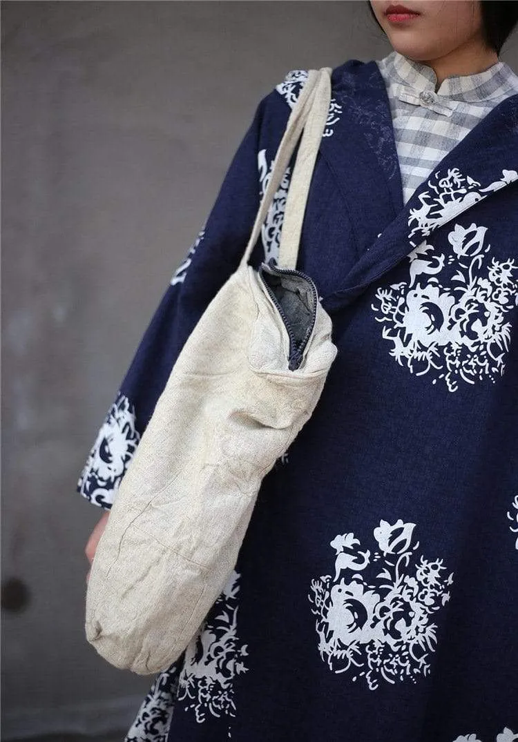 Dragon Empire Loose Hooded Linen Cardigan | Lotus
