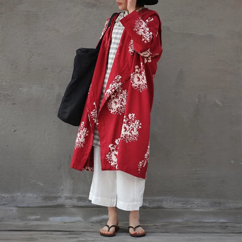 Dragon Empire Loose Hooded Linen Cardigan | Lotus