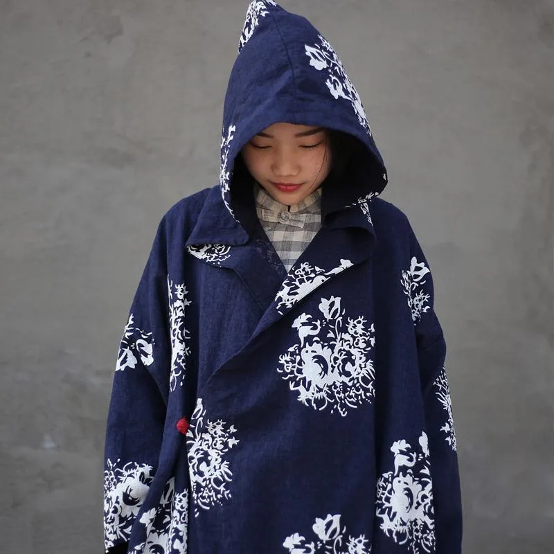 Dragon Empire Loose Hooded Linen Cardigan | Lotus