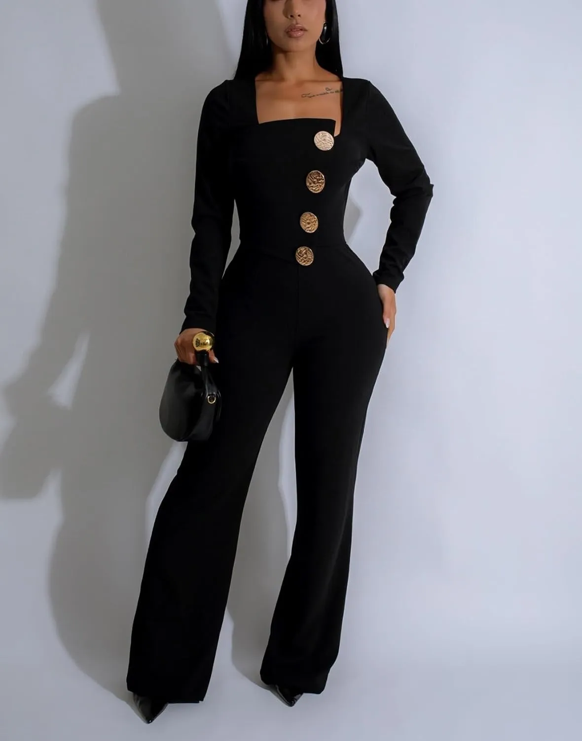 Elegant Jumpsuit for Women Dressy Sexy Plus Size Wide Leg Pant Suit One Piece Party Outfits