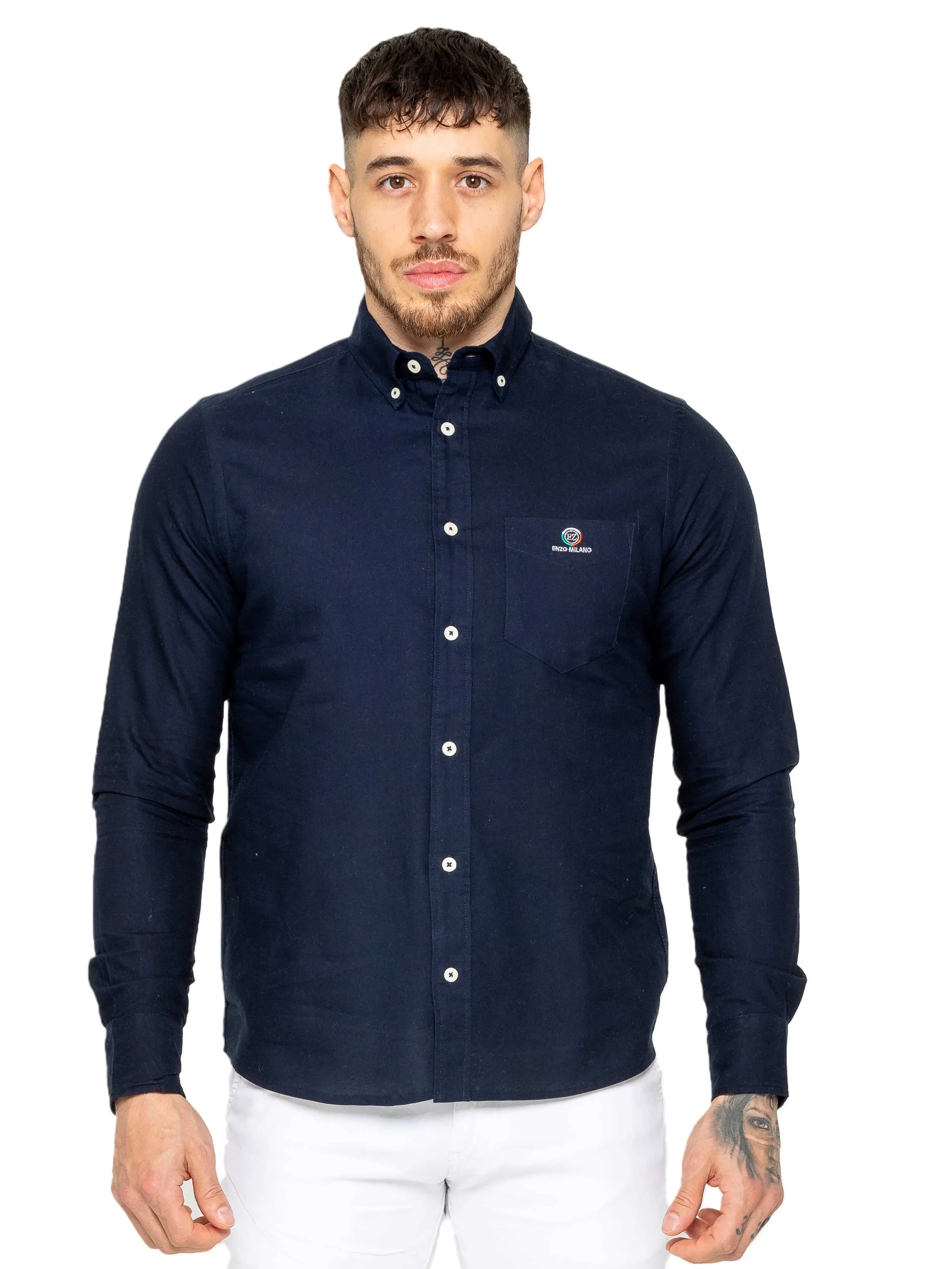 Enzo | Mens Regular Fit Oxford Shirt