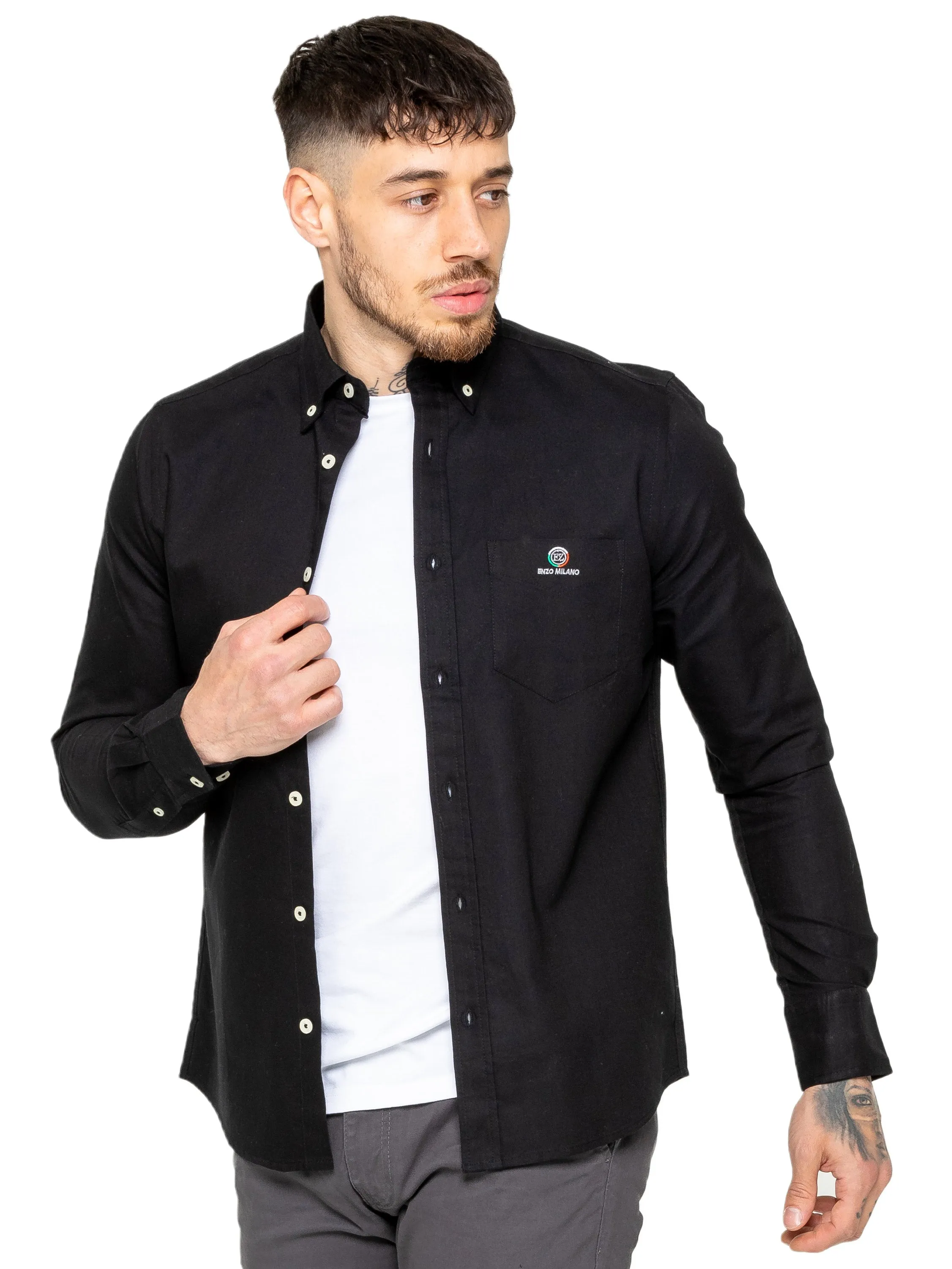 Enzo | Mens Regular Fit Oxford Shirt
