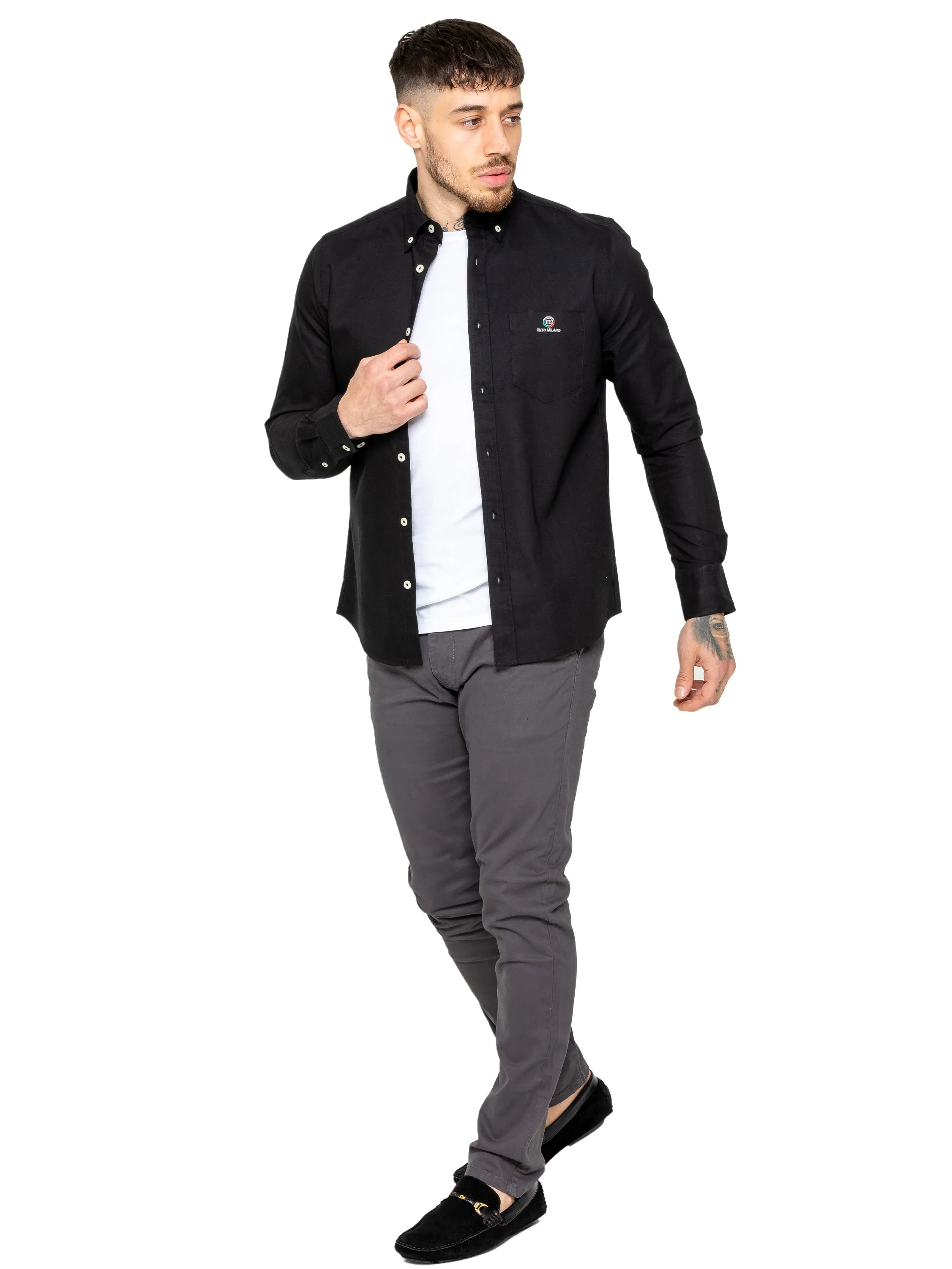 Enzo | Mens Regular Fit Oxford Shirt