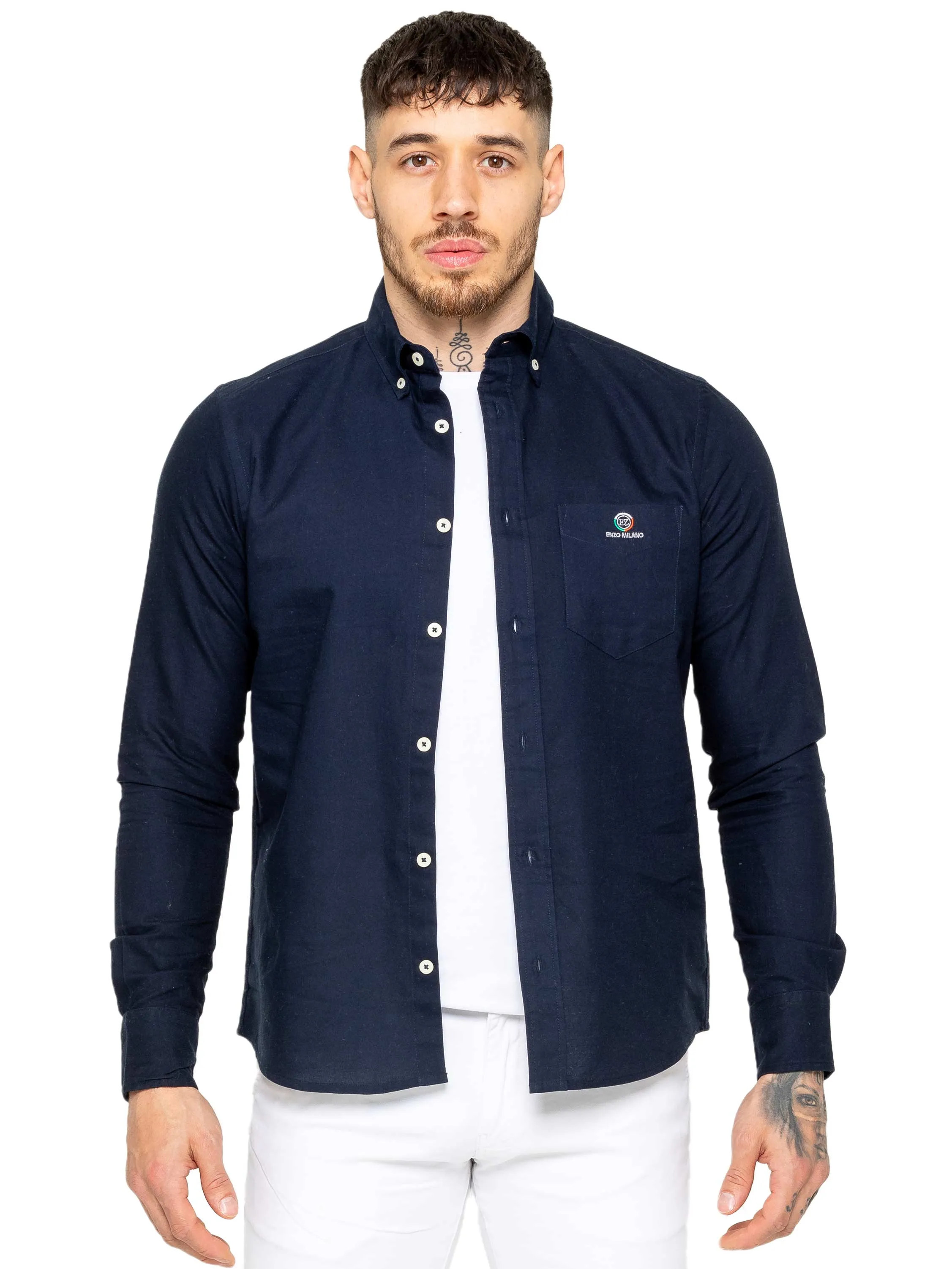 Enzo | Mens Regular Fit Oxford Shirt