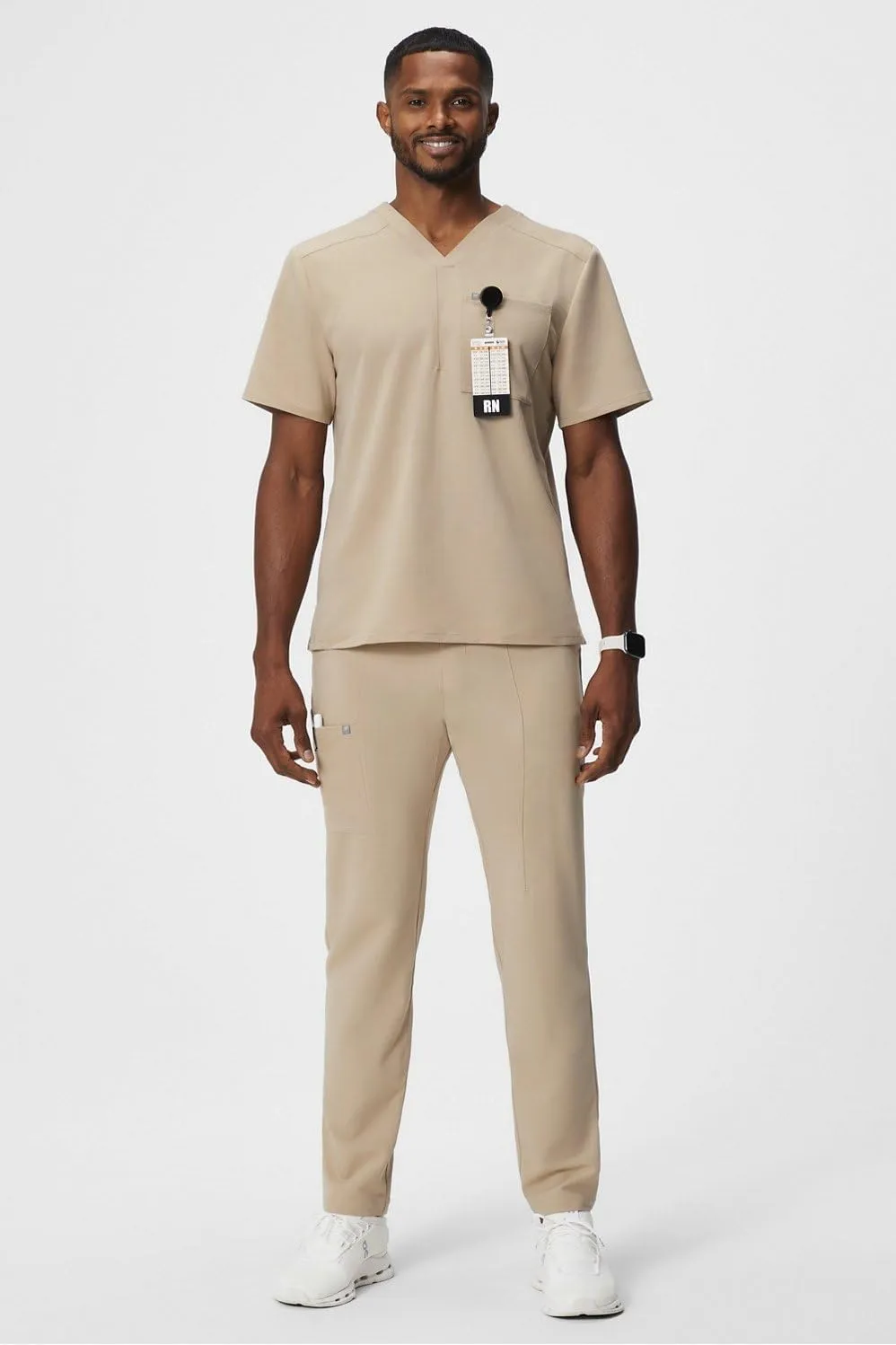 Fabletics Men's Intake Scrub Pant - MotionTech, 4-Way Stretch, Pocket-Packed, Wrinkle-Resist, Semi-Slim Fit