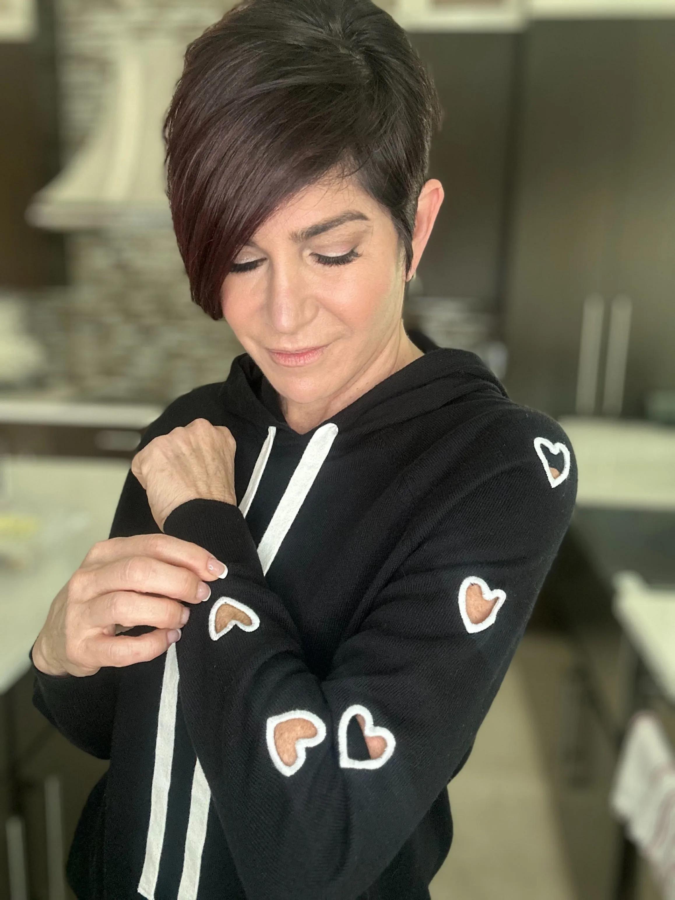 Heart Cut-Out Hoodie