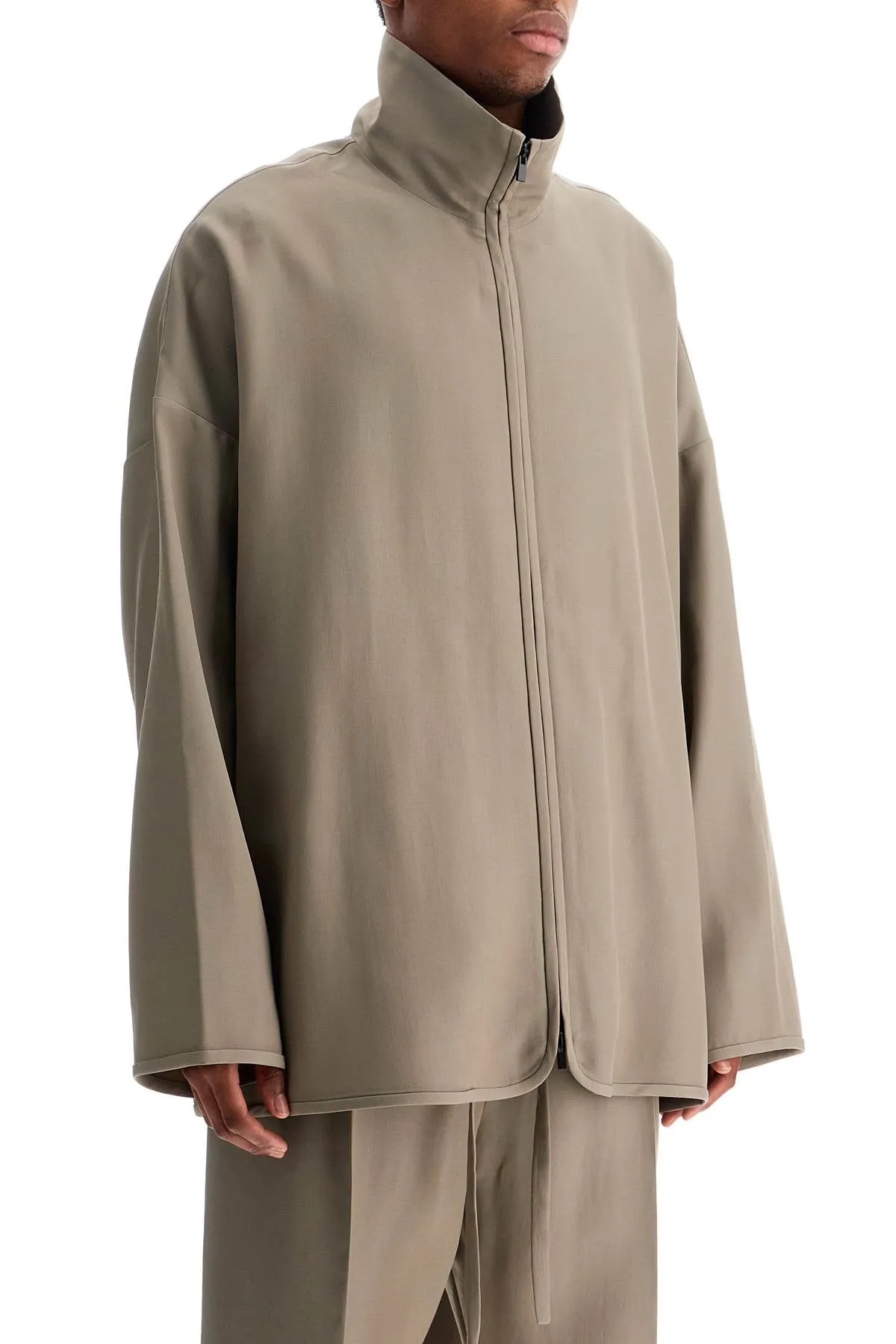 High-Collar Wool Jacket