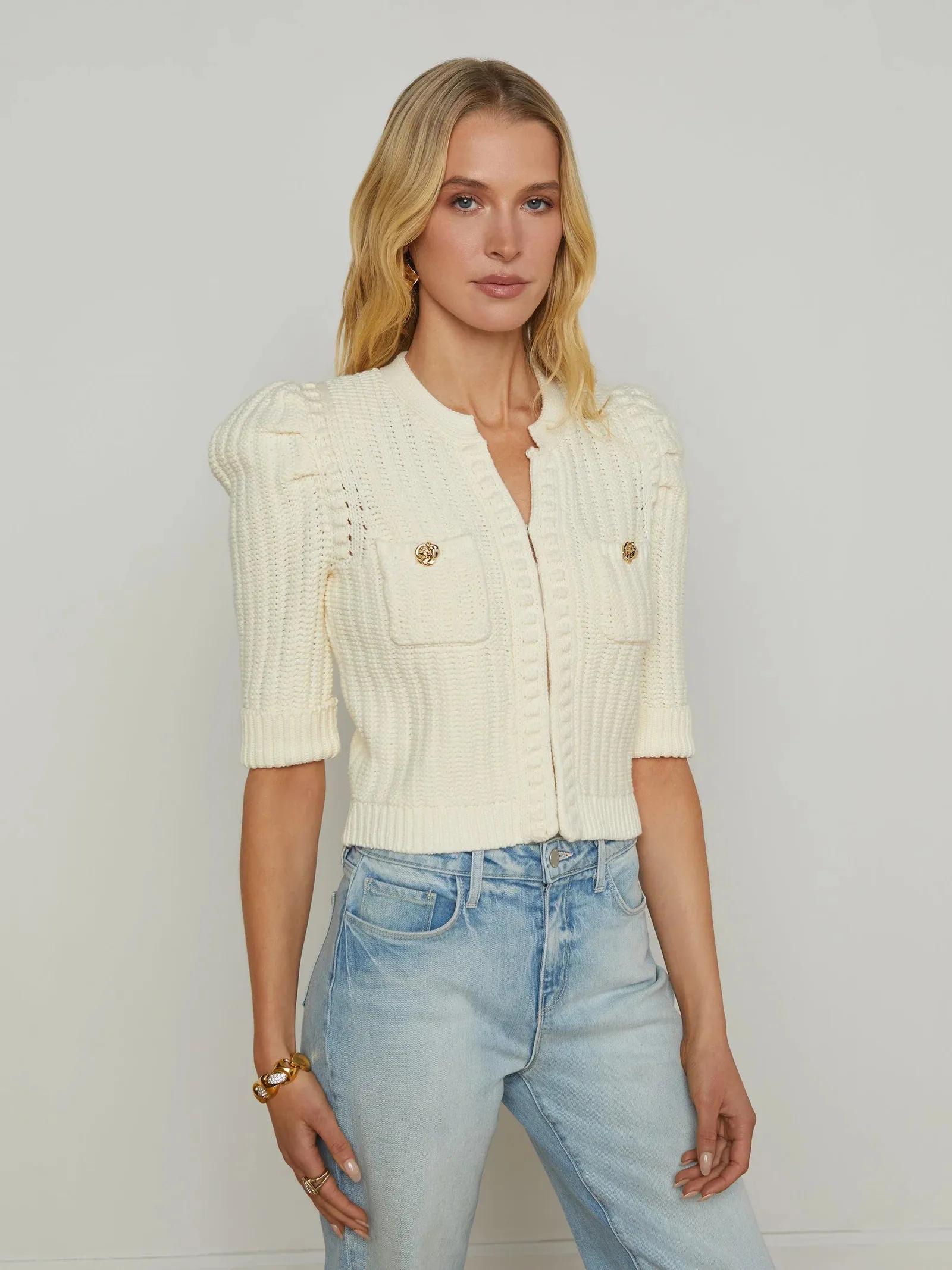 L'AGENCE DELILAH CROPPED CARDI