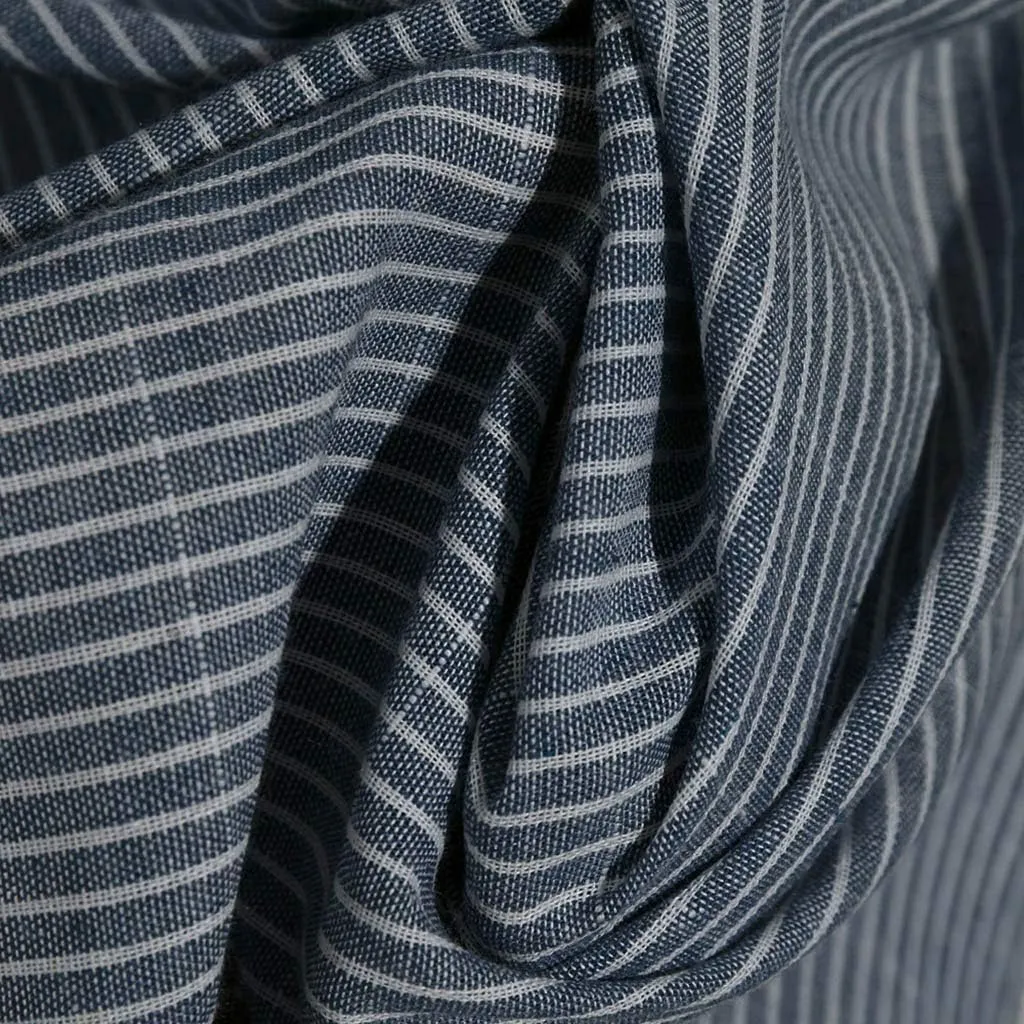 Linen Dresses for Women Summer Striped Sleeveless Crewneck Midi Dresses Casual Tshirt Dress with Pockets