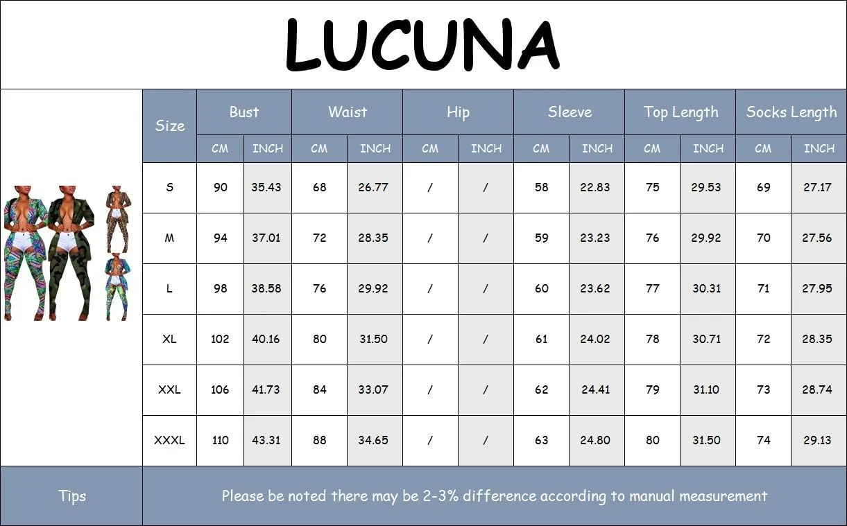 Lucuna Women's Sexy 2 Piece Club Outfits Open Front Blazer   Bodycon Pants Long Stockings Set