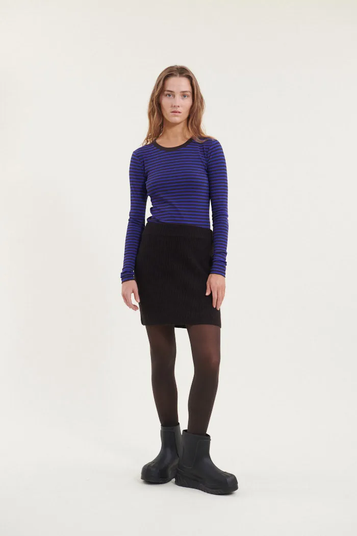 Ludmilla LS Tee - Chocolate torte/Clematis blue