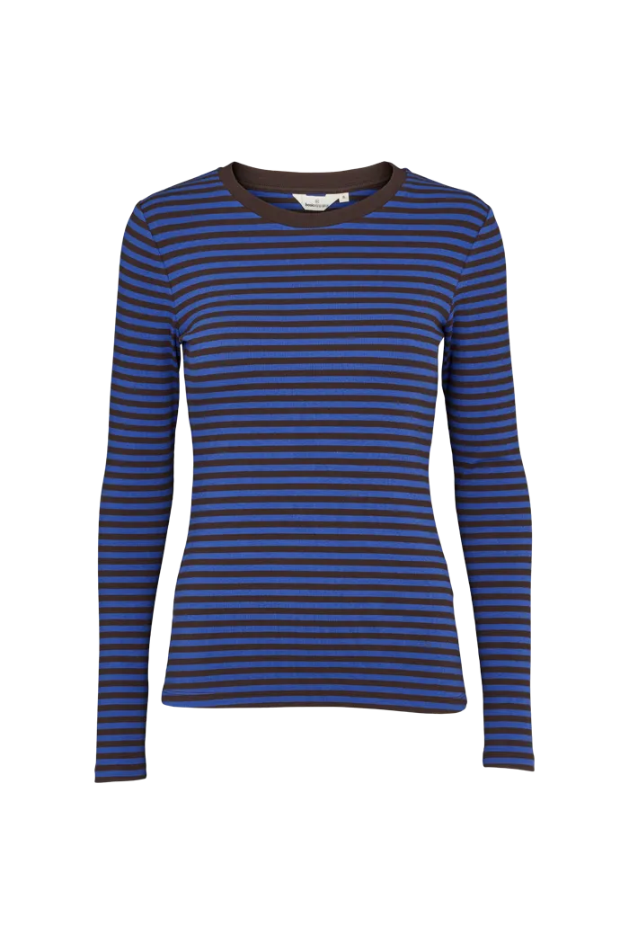 Ludmilla LS Tee - Chocolate torte/Clematis blue