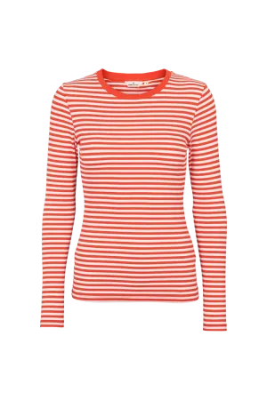 Ludmilla LS Tee - Grenadine / bright white