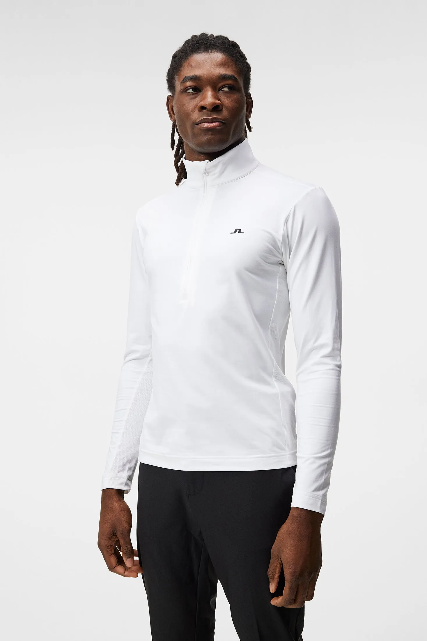 Luke Half Zip Mid Layer / White