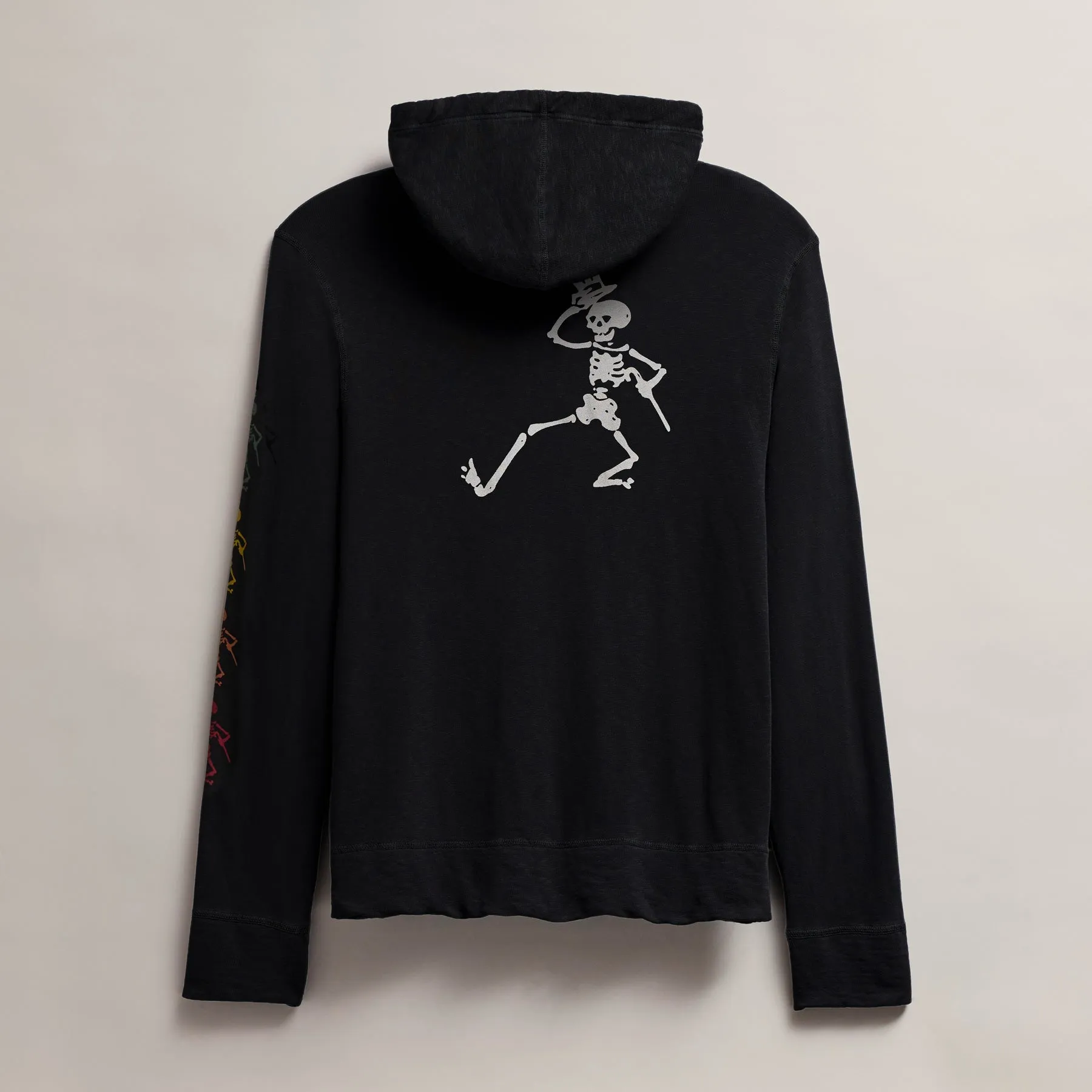 Men's Grateful Dead Dancing Skeleton Full Zip Hoodie - Black