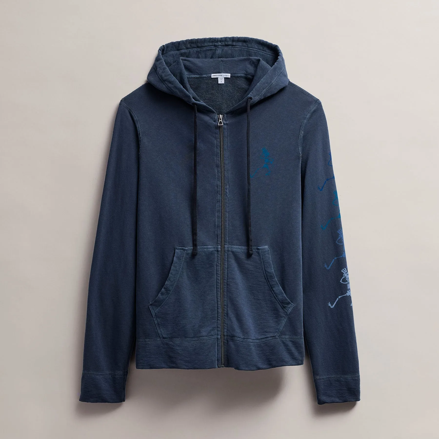 Men's Grateful Dead Dancing Skeleton Full Zip Hoodie - Deep Pigment