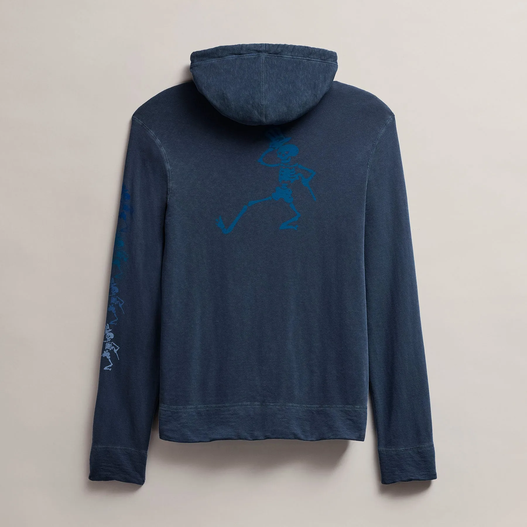 Men's Grateful Dead Dancing Skeleton Full Zip Hoodie - Deep Pigment