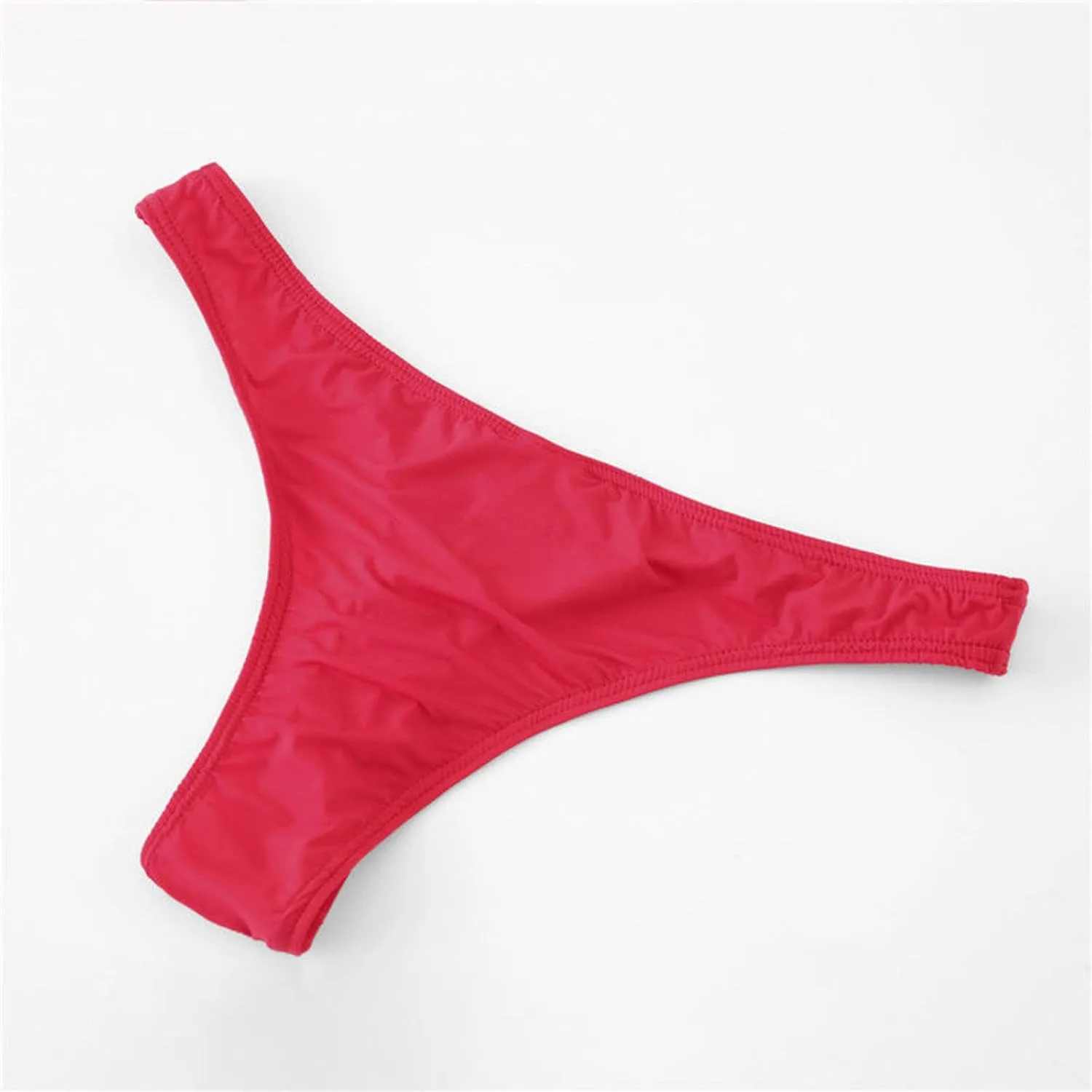 Men's Nylon Thongs Underwear Sexy Low Rise Bulge Pouch Briefs G-String Bikini Swimsuit