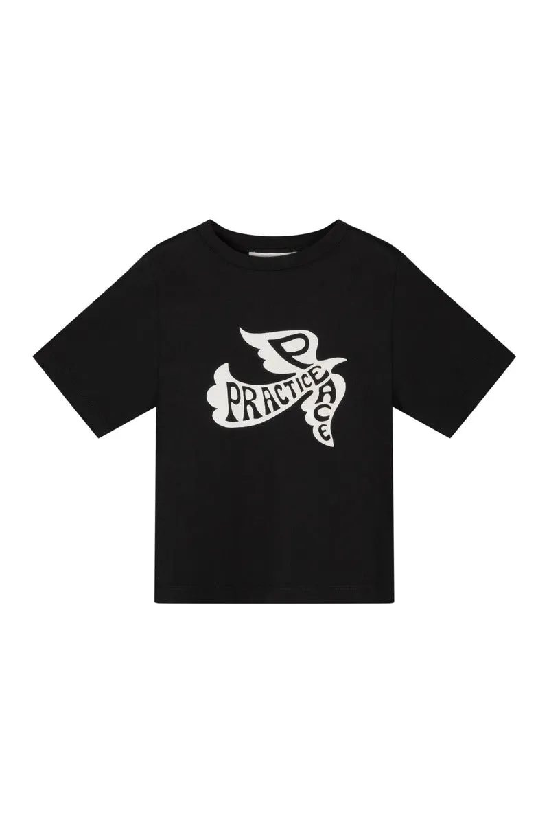 PRACTICE PEACE KIDS TEE - CHARCOAL