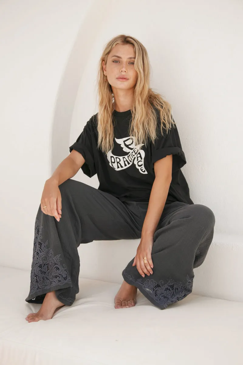 PRACTICE PEACE TEE - CHARCOAL