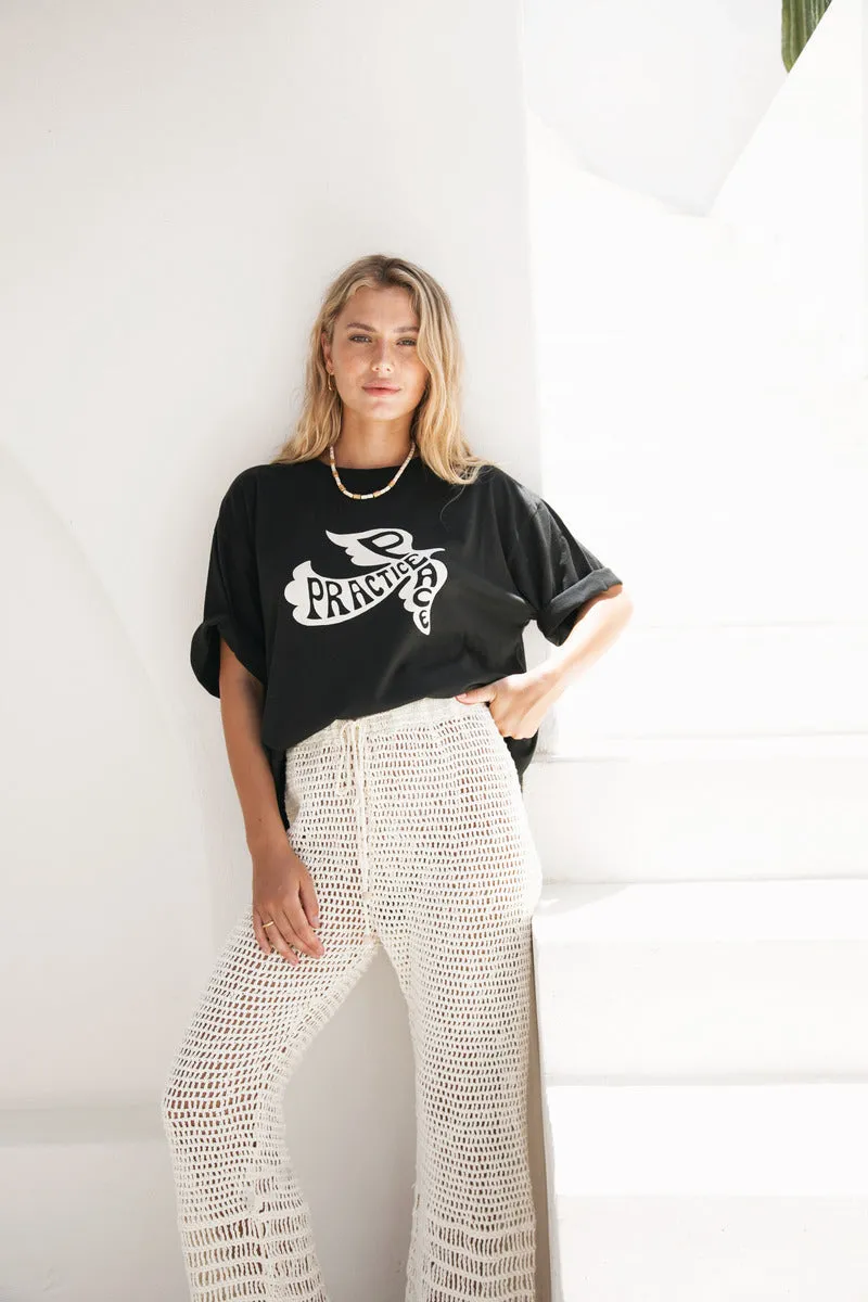 PRACTICE PEACE TEE - CHARCOAL