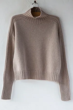 Rib Sleeve Turtleneck