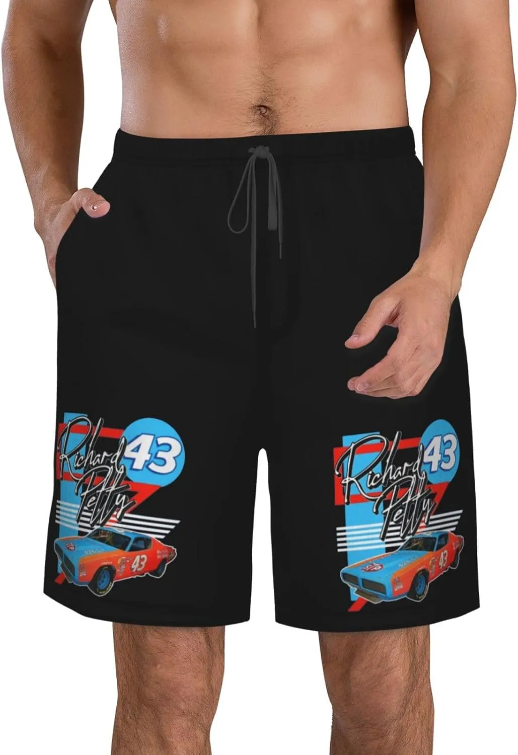 Richard-Petty-Car-43 Men's Swim Trunks Board Shorts Outdoor Beach Surfing