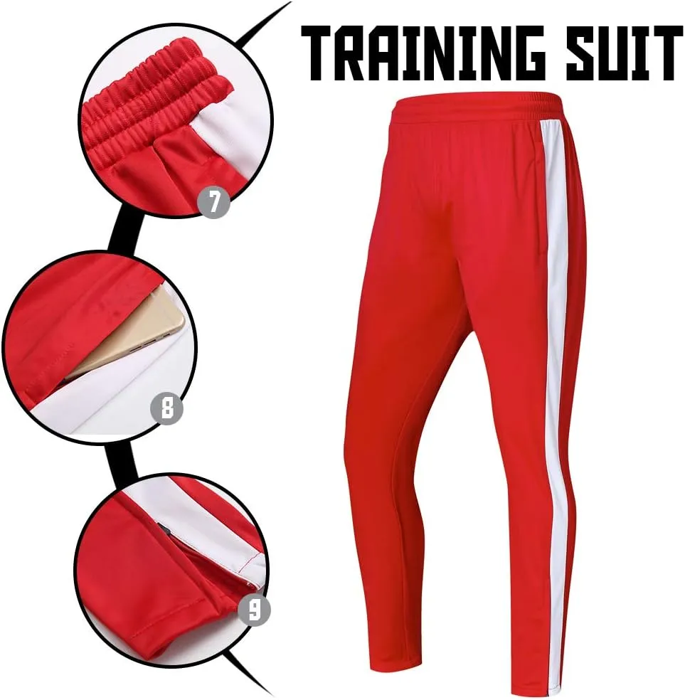 Shinestone Mens Tracksuit Set Sports Gym Training Suits Sportswear Sets with Full Zipper for Men