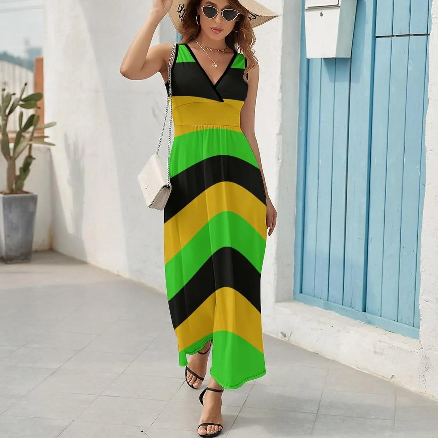 TAIZIYEAH Jamaica Long-Sleeve Bodycon Dress Womens Sundress Casual Summer Sexy Beach Clothes 2023