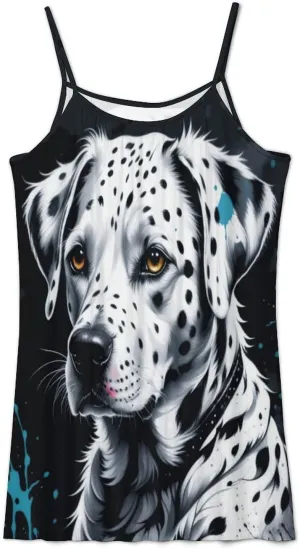 TAIZIYEAH Spotted Dog Casual Tank Top Skirt Womens Sundress Casual Summer Sexy Beach Clothes