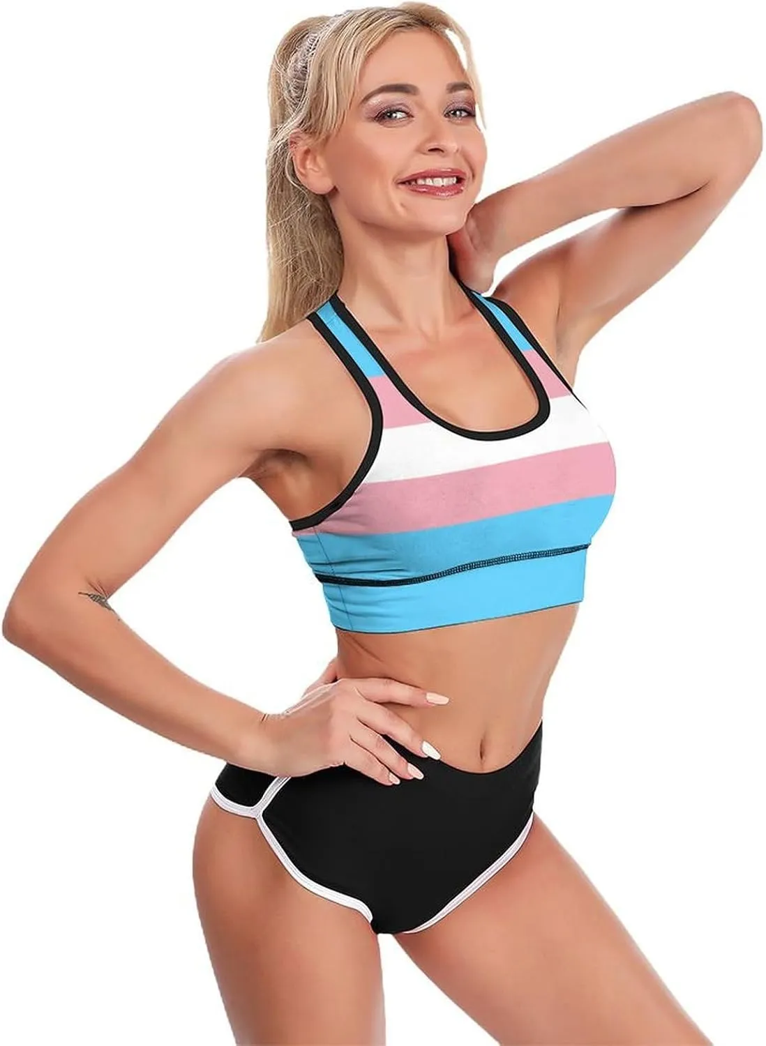 TAIZIYEAH Transgender Pride Flag Women's Sling Dress Womens Sundress Casual Summer Sexy Beach Clothes 2023