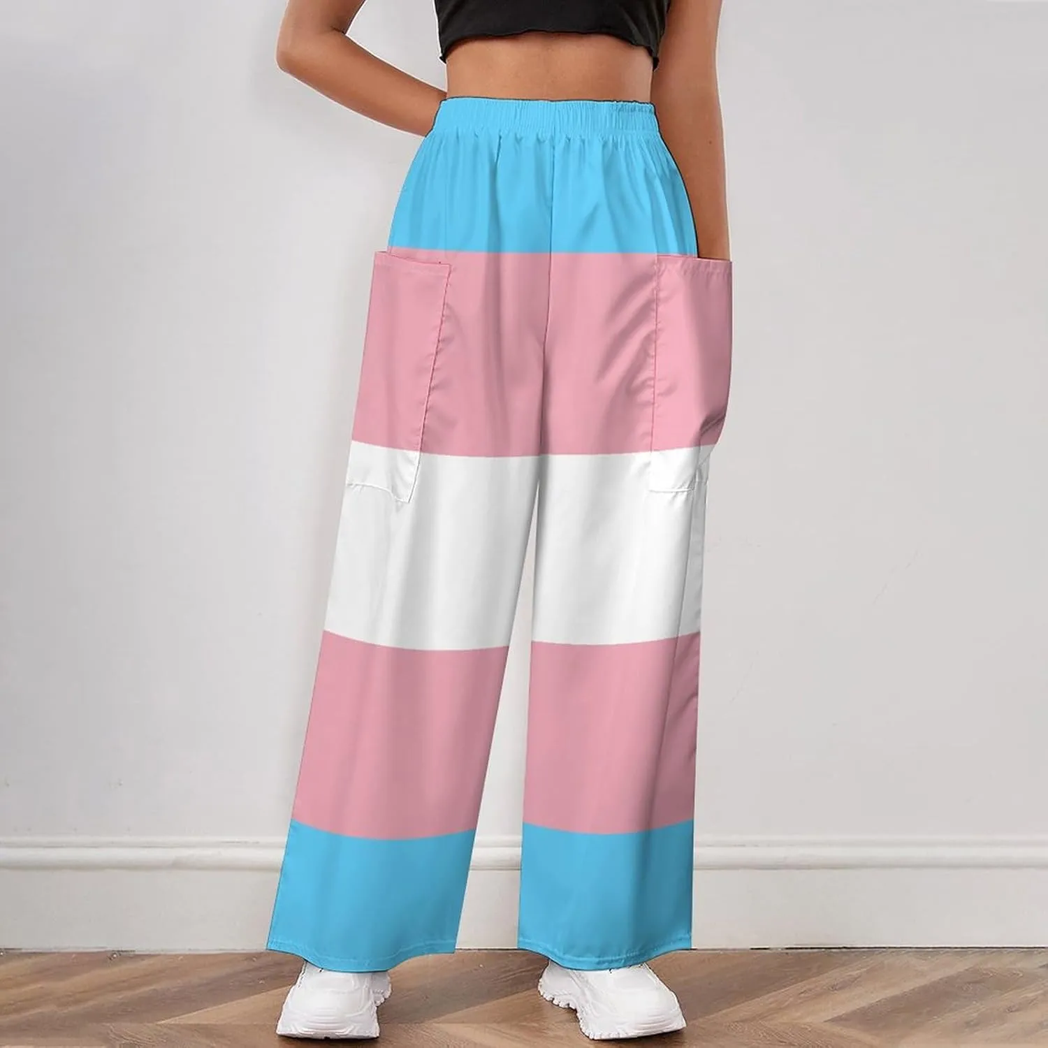 TAIZIYEAH Transgender Pride Flag Women's Sling Dress Womens Sundress Casual Summer Sexy Beach Clothes 2023