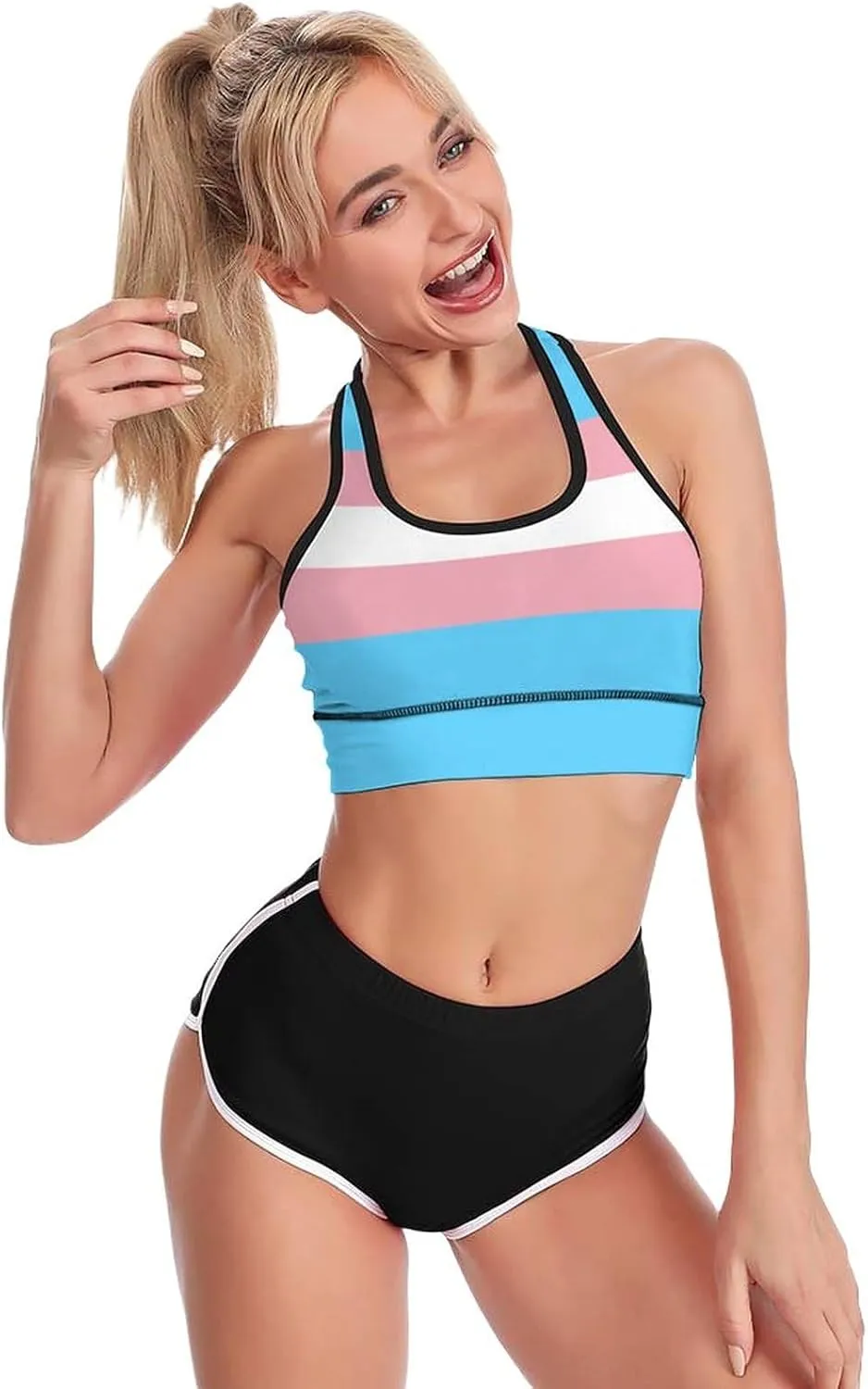 TAIZIYEAH Transgender Pride Flag Women's Sling Dress Womens Sundress Casual Summer Sexy Beach Clothes 2023