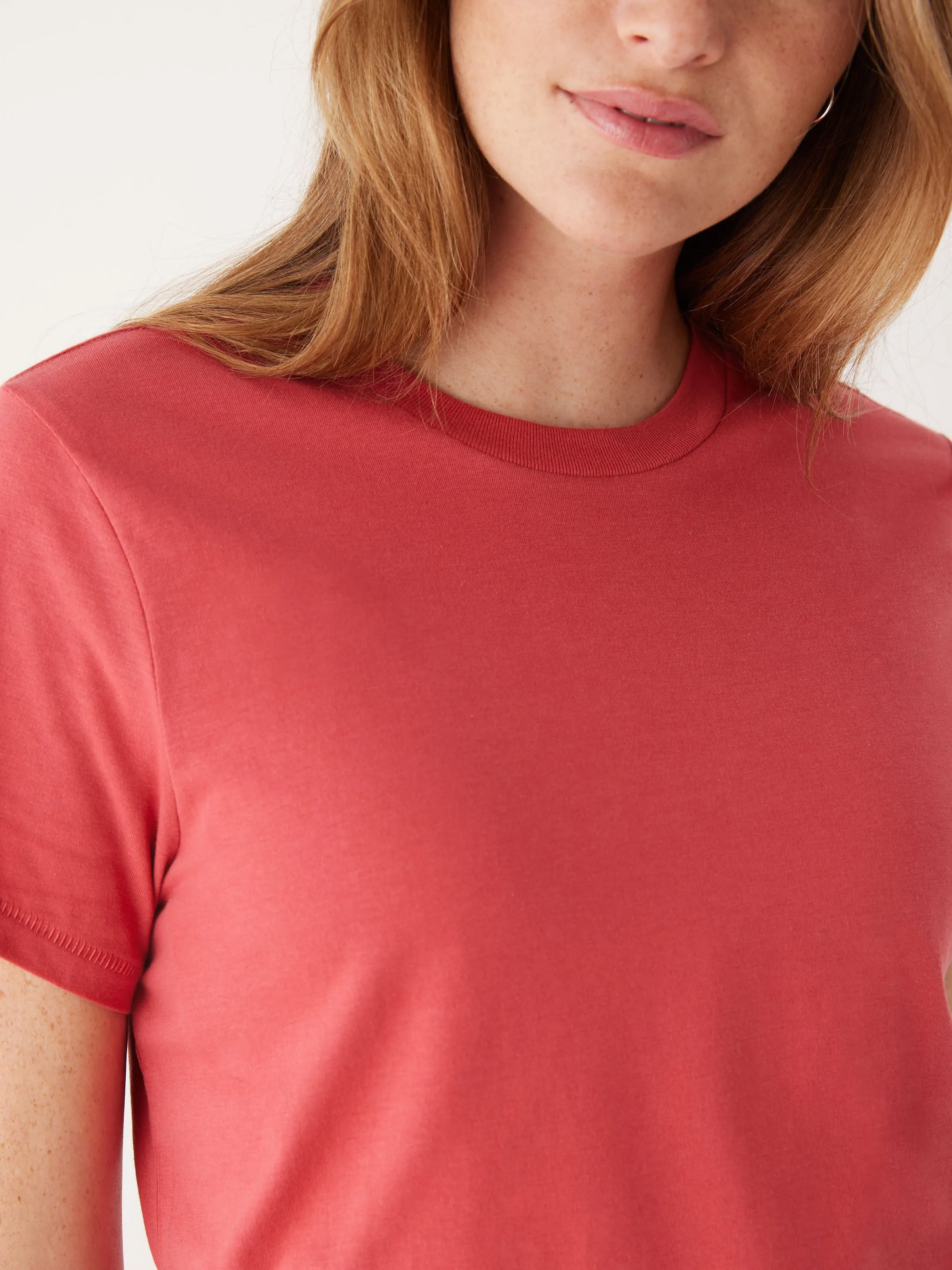 The Essential T-Shirt in Hibiscus Red