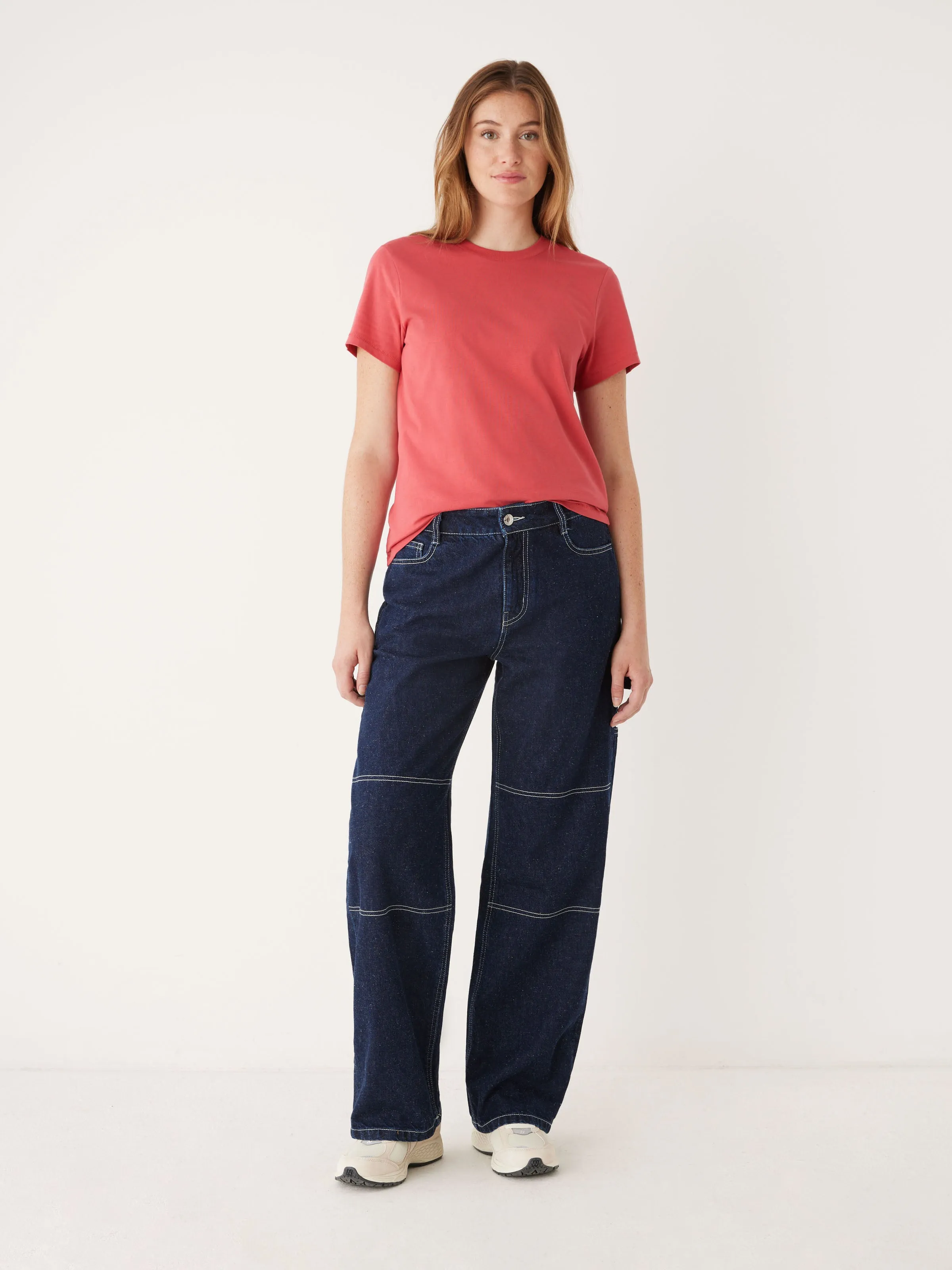 The Essential T-Shirt in Hibiscus Red
